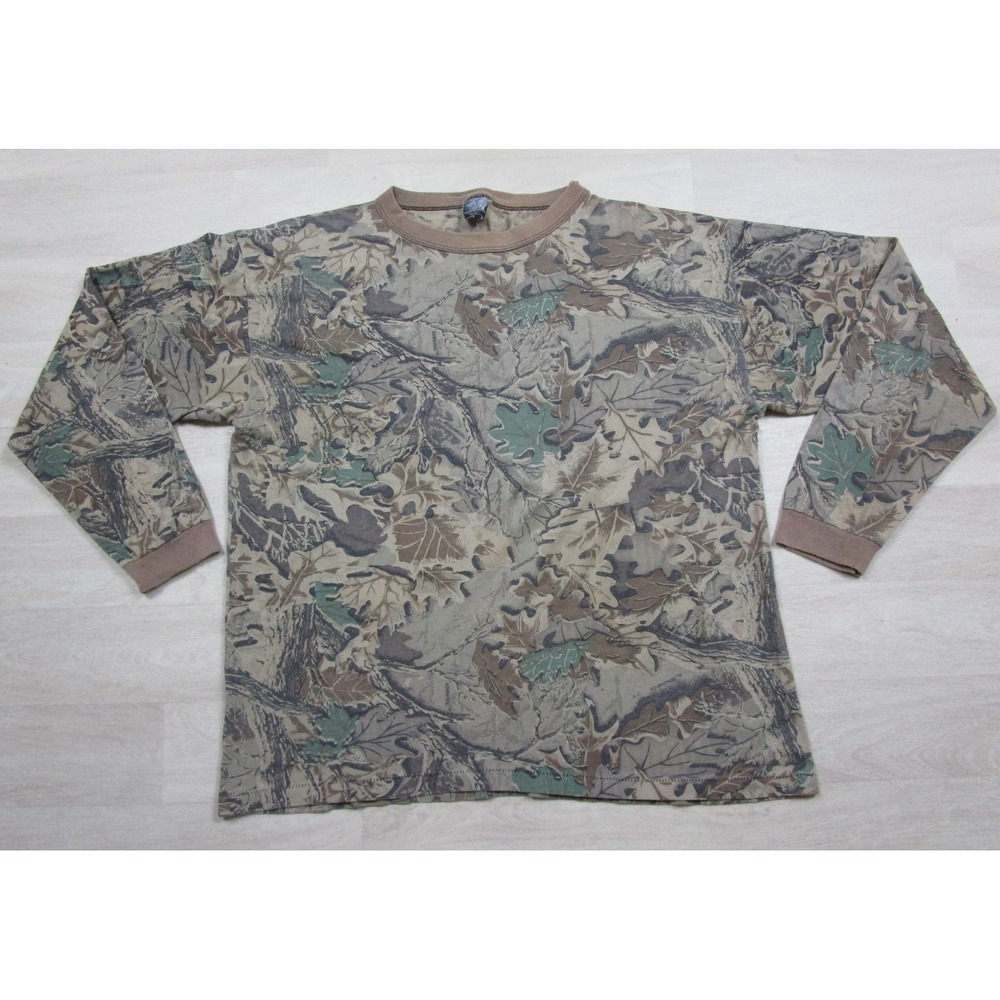 Vintage 90s Ace Sportswear Advantage Camo Long Sleeve T-Shirt Men's (L) Hunting
